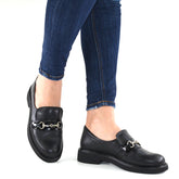 Pantofi Casual Dama din piele Naturala,Myra,negrii